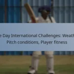 One Day International Challenges: Weather, Pitch conditions, Player fitness