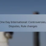 One Day International: Controversies, Disputes, Rule changes