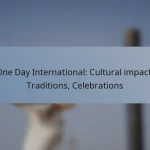 One Day International: Cultural impact, Traditions, Celebrations