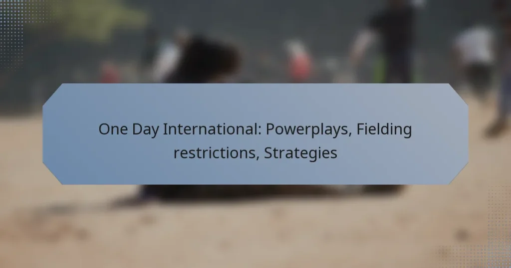 One Day International: Powerplays, Fielding restrictions, Strategies