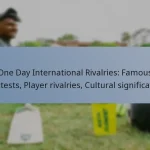 One Day International Rivalries: Famous contests, Player rivalries, Cultural significance