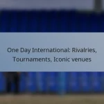 One Day International: Rivalries, Tournaments, Iconic venues