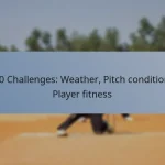 T20 Challenges: Weather, Pitch conditions, Player fitness