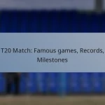 T20 Match: Famous games, Records, Milestones