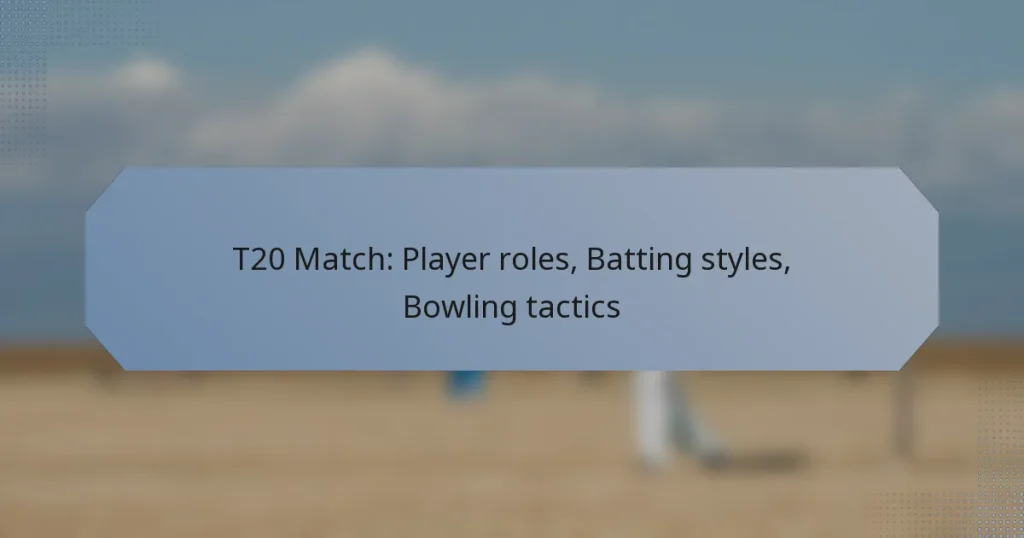 T20 Match: Player roles, Batting styles, Bowling tactics