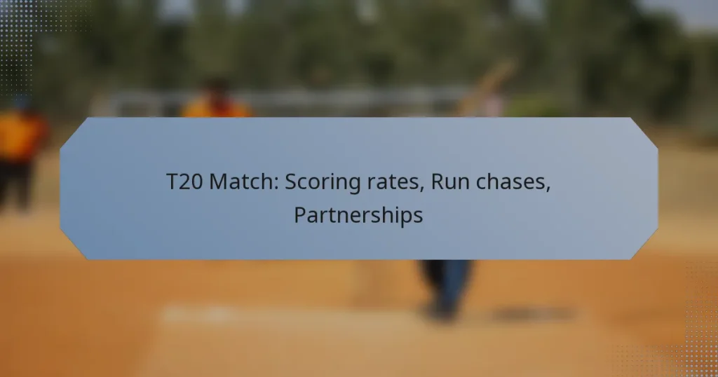 T20 Match: Scoring rates, Run chases, Partnerships