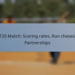 T20 Match: Scoring rates, Run chases, Partnerships