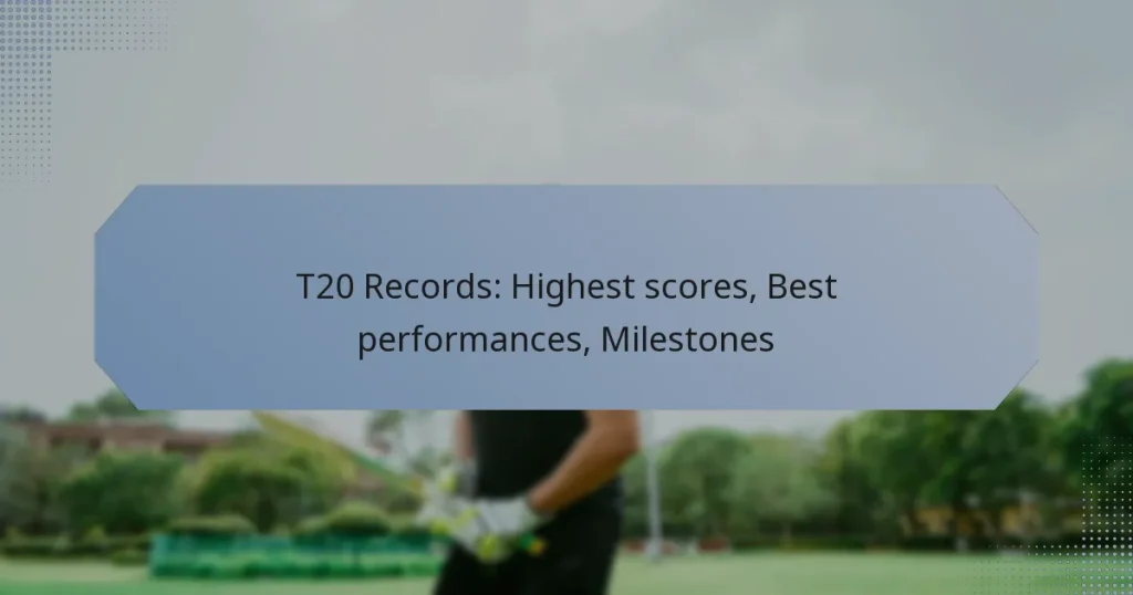 T20 Records: Highest scores, Best performances, Milestones
