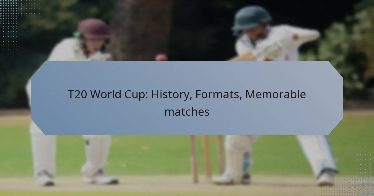 T20 World Cup: History, Formats, Memorable matches