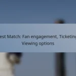 Test Match: Fan engagement, Ticketing, Viewing options