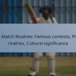 Test Match Rivalries: Famous contests, Player rivalries, Cultural significance