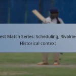 Test Match Series: Scheduling, Rivalries, Historical context