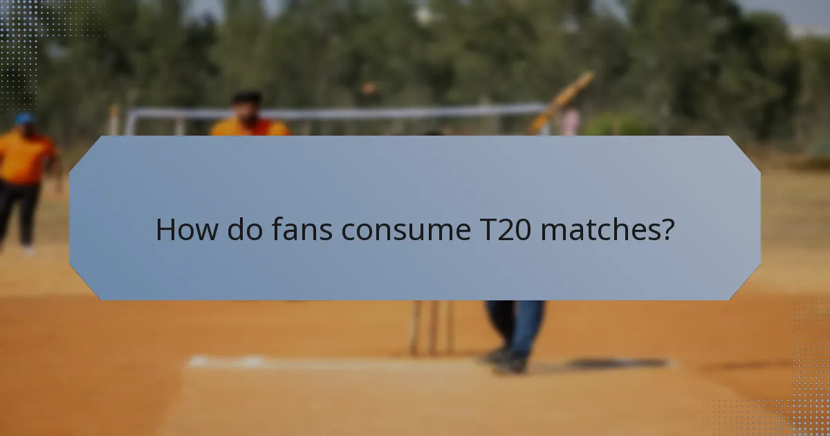 How do fans consume T20 matches?