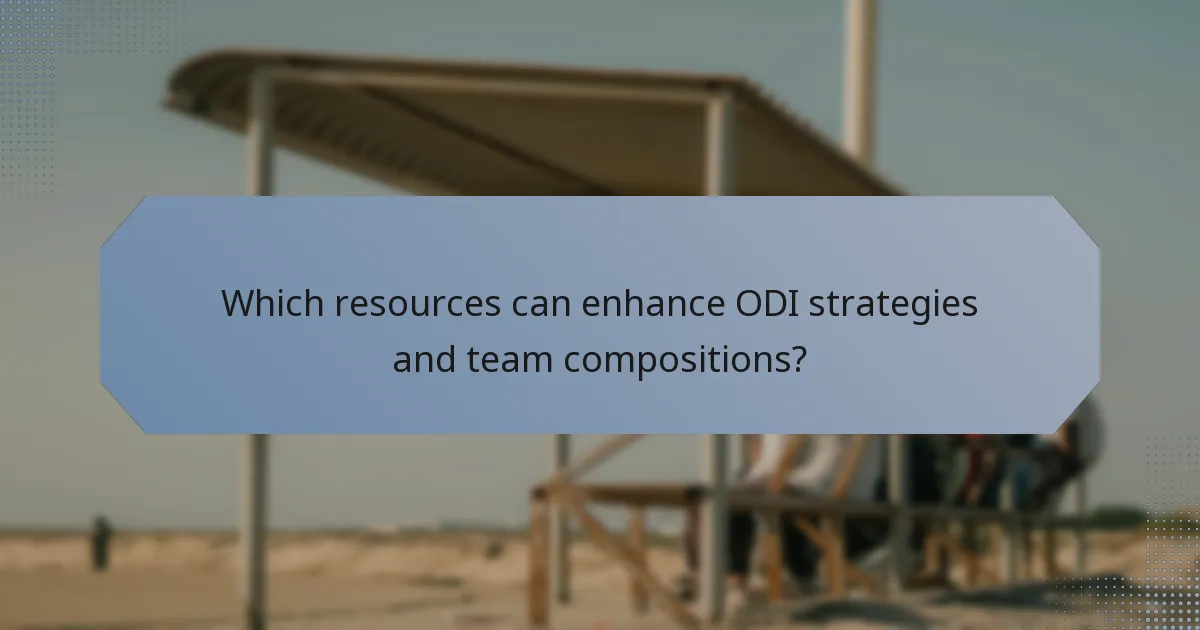 Which resources can enhance ODI strategies and team compositions?